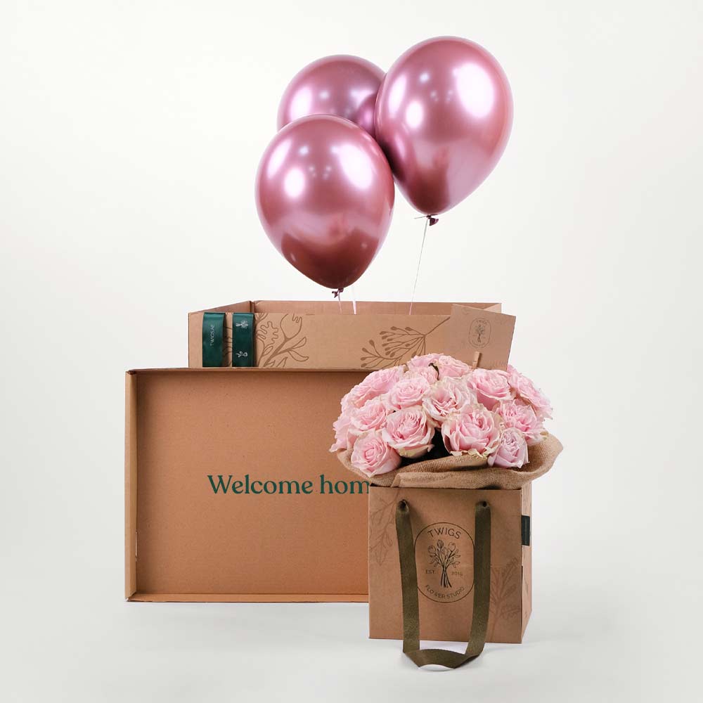 Pink Special Rose Flowers Surprise box