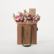 Lisianthus Pink Flowers Bouquet In A Bag