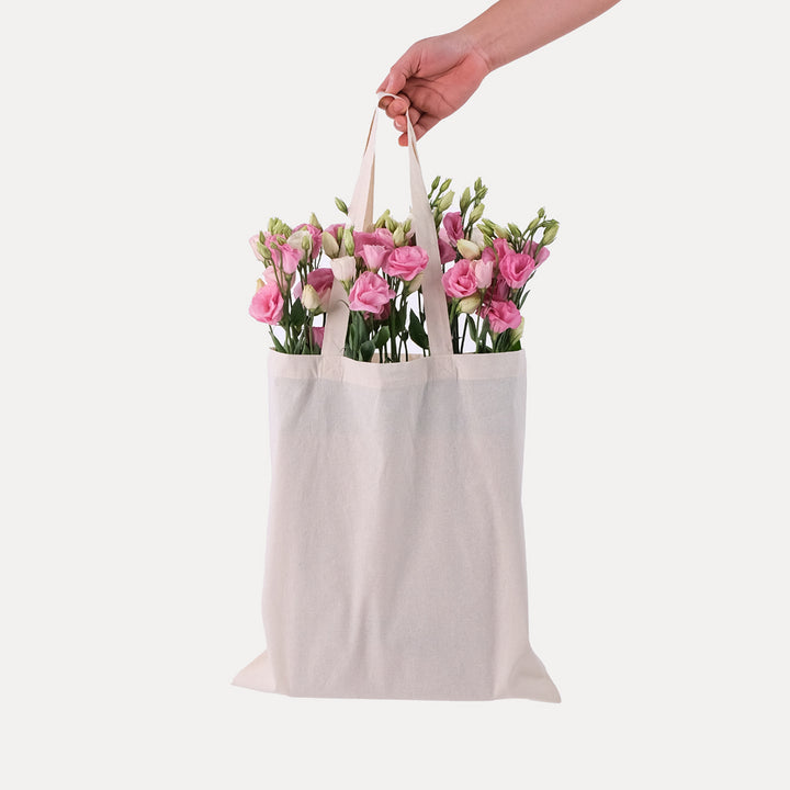 Lisianthus Pink Flowers Tote Bag