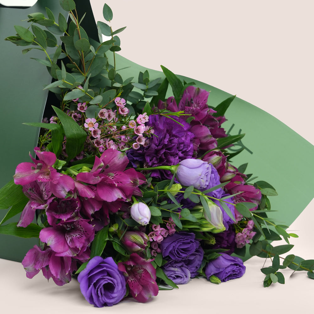Purple Dreams Bunch - Hand Bouquet | Mixed Purple Flower Bouquet Dubai & UAE
