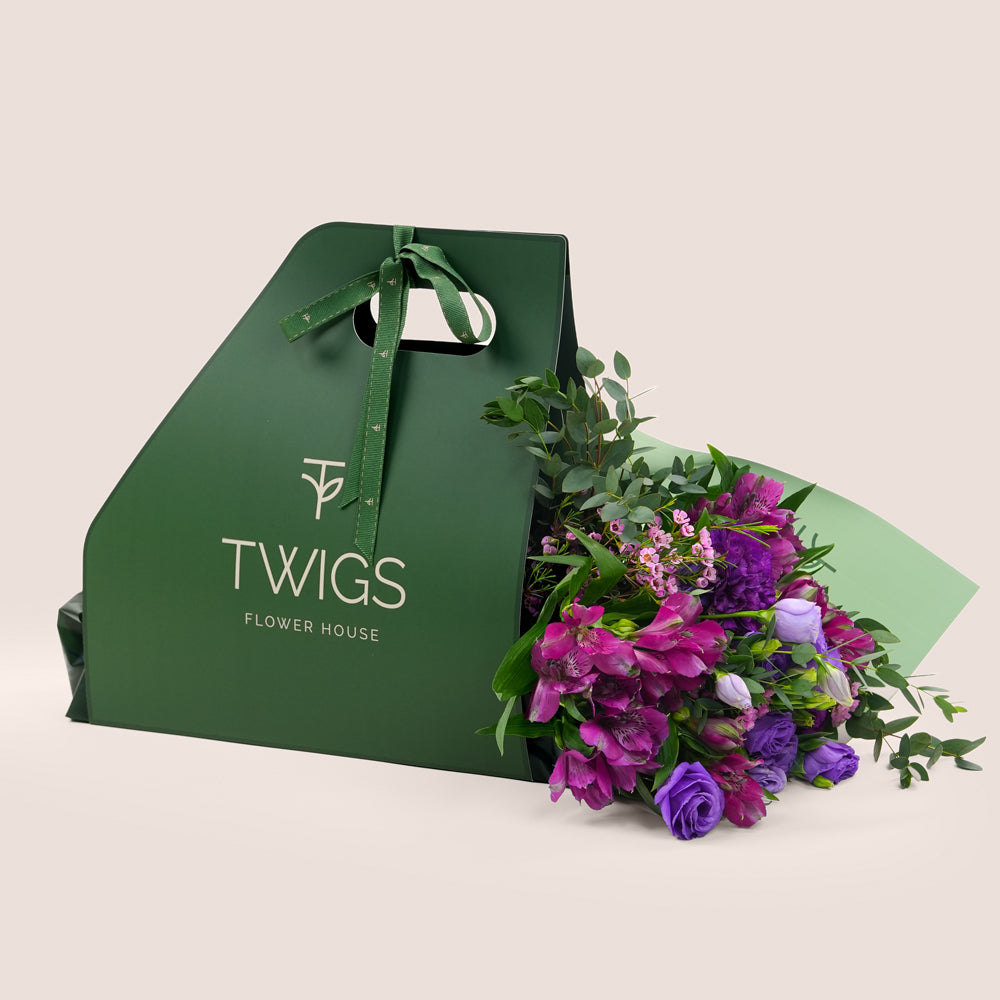 Purple Dreams Bunch - Hand Bouquet | Mixed Purple Flower Bouquet Dubai & UAE