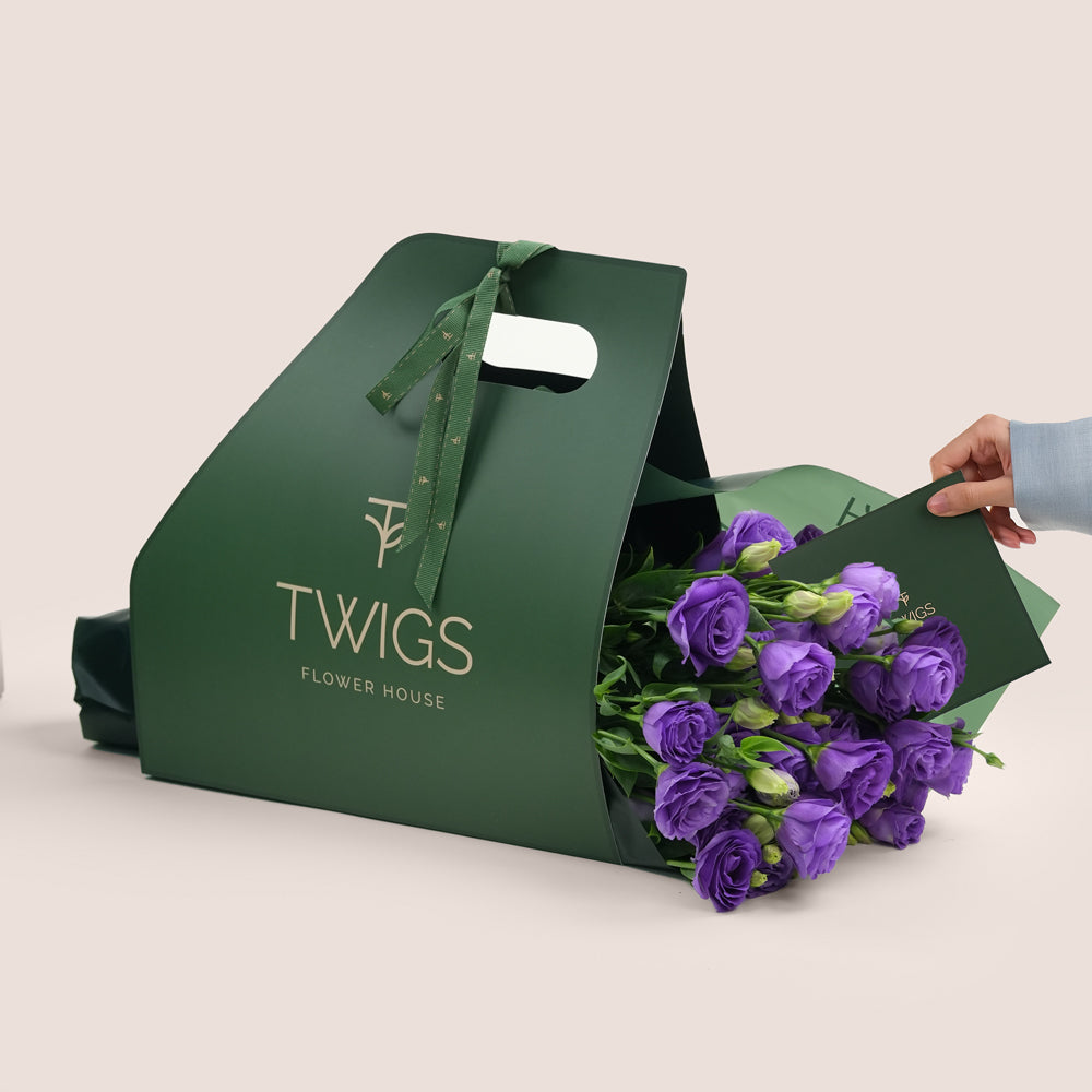 purple flowers TWIGS Flower House