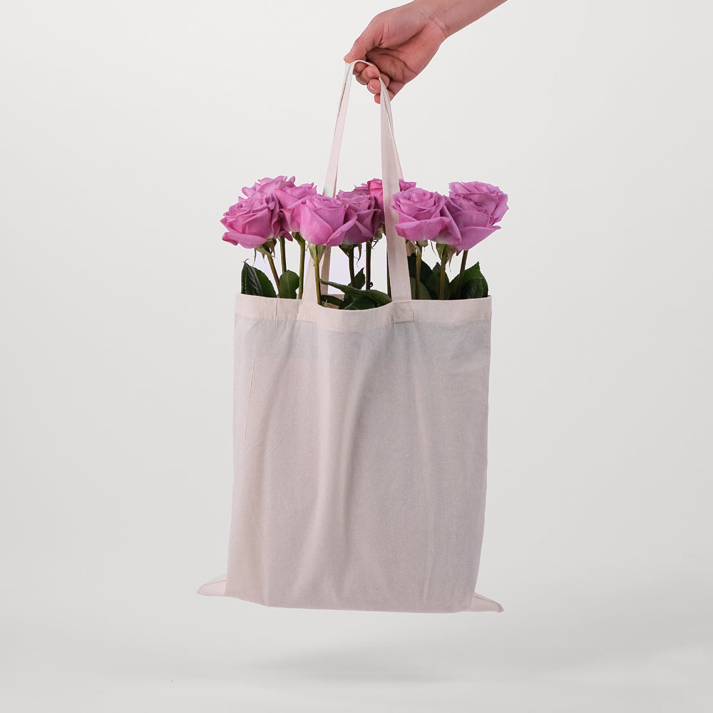 Roses Purple Flowers Tote Bag