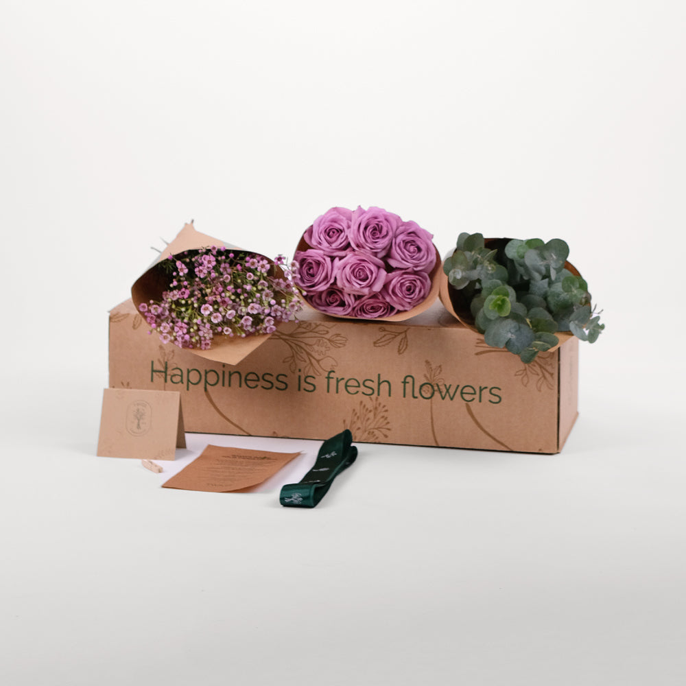 Roses Purple Flowers DIY Box
