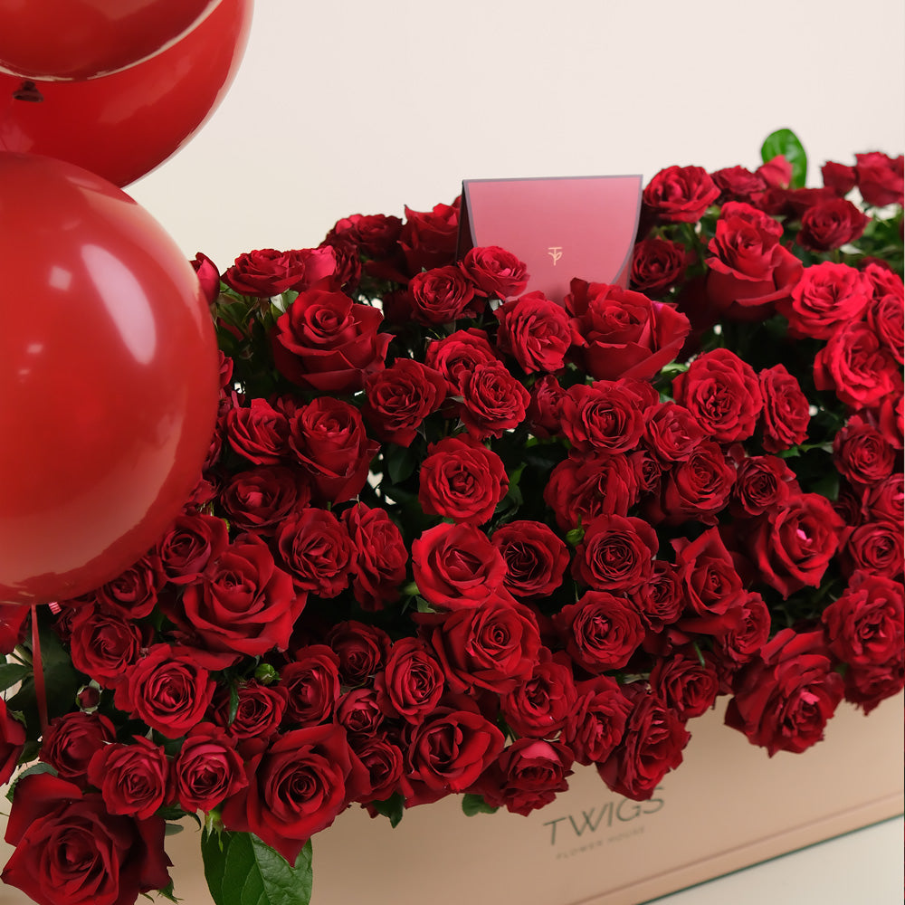 Red Roses Box Delivery Luxury Red Rose Box Dubai | Same-Day Red Roses Delivery – TWIGS