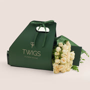 Classic Salinero Charm - All Salinero Roses Bouquet | Fresh Cream Rose Hand Bouquet Dubai & UAE