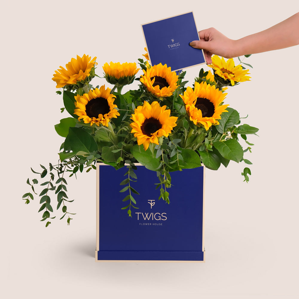 Sunflower Bouquet in a Box – Same-Day Gift Delivery in Dubai