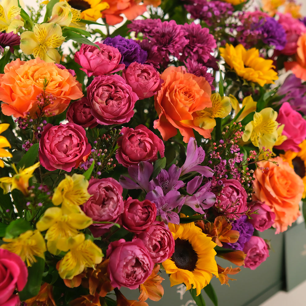 Festive Garden Box | Premium Colorful Flower Arrangement