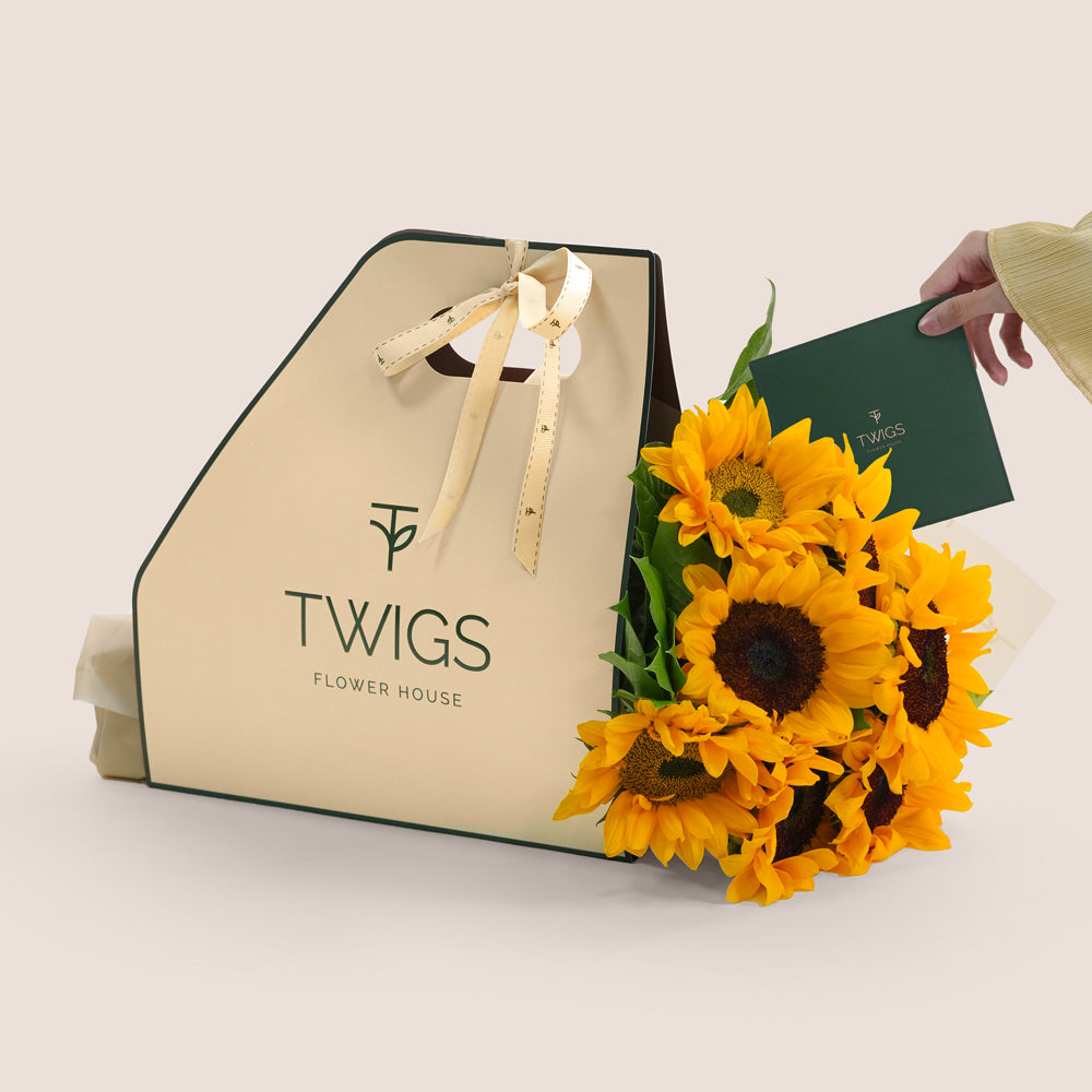 The Sunshine Bunch - Sunflower Bouquet | Cheerful Flowers Dubai & UAE