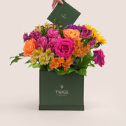 Send the Sunshine Celebration Flower Box with same day flower delivery in Dubai. Buy flowers online from TWIGS, one of the best flower shops in UAE.