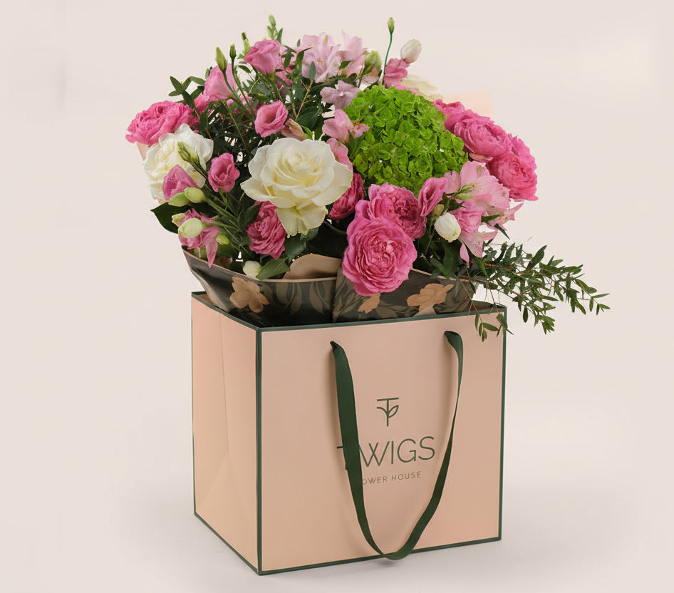 TWIGS Flower Bouquet of Blessings with Date Nut Box Bundle