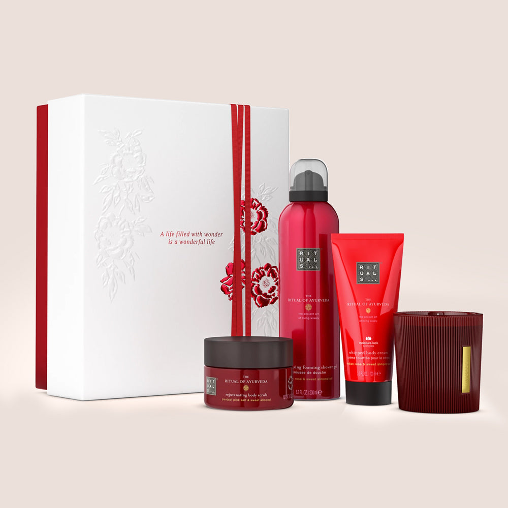 premium rituals self care gift set with flowers twigs flower house