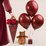 luxury valentine flower bundle cone bouquet twigs flower house dubai