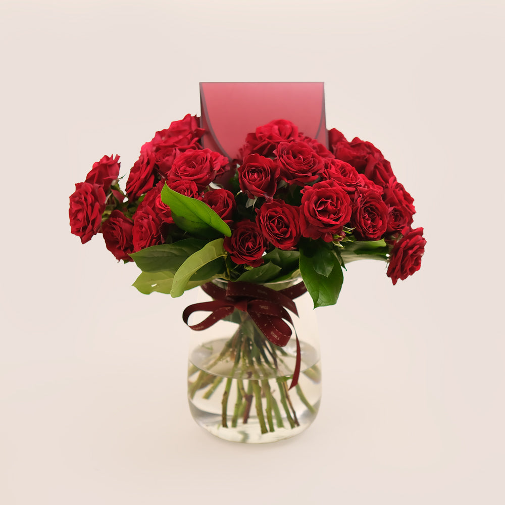 Love Grace – Pushkin Red Roses in a Vase