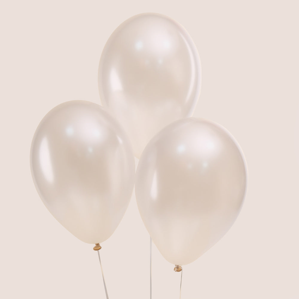 Three white Balloons