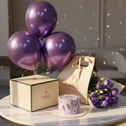 Birthday in Bloom Purple Edition on Marble Table