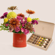 TWIGS Diwali Flower Box with Chocolate -Roshni Pairing