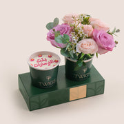 Emirati Women’s Day Flowers & Floral Cake Cup Combo – بنت الإمارات