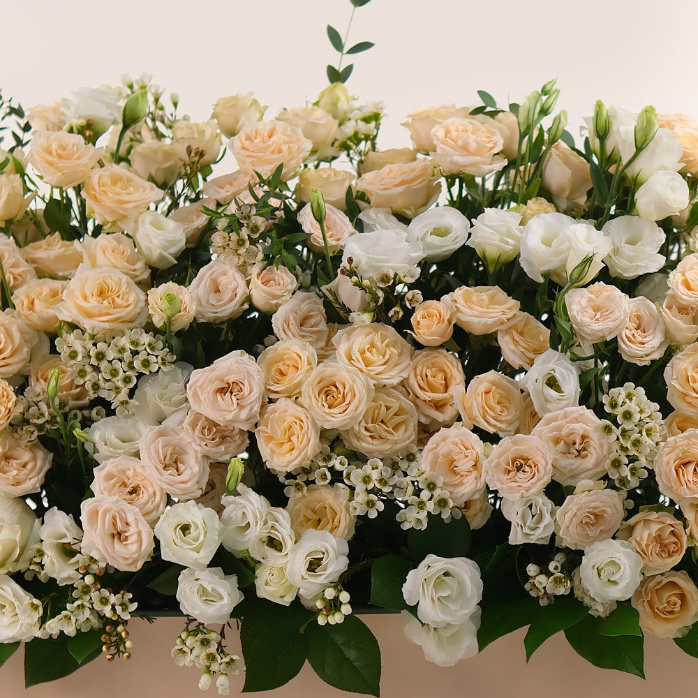 Pastel Floral Mix in a Garden Box – Natural Elegance with a Touch of Charm