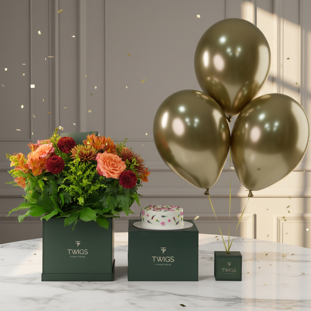 Golden Hour – Amber Harvest Birthday Celebration Bundle Scene