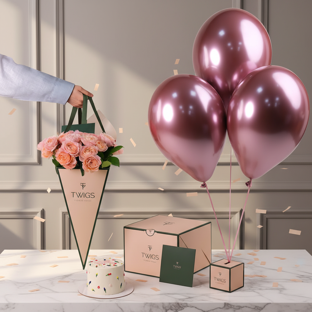 Juliet Peach Birthday Cone Scene