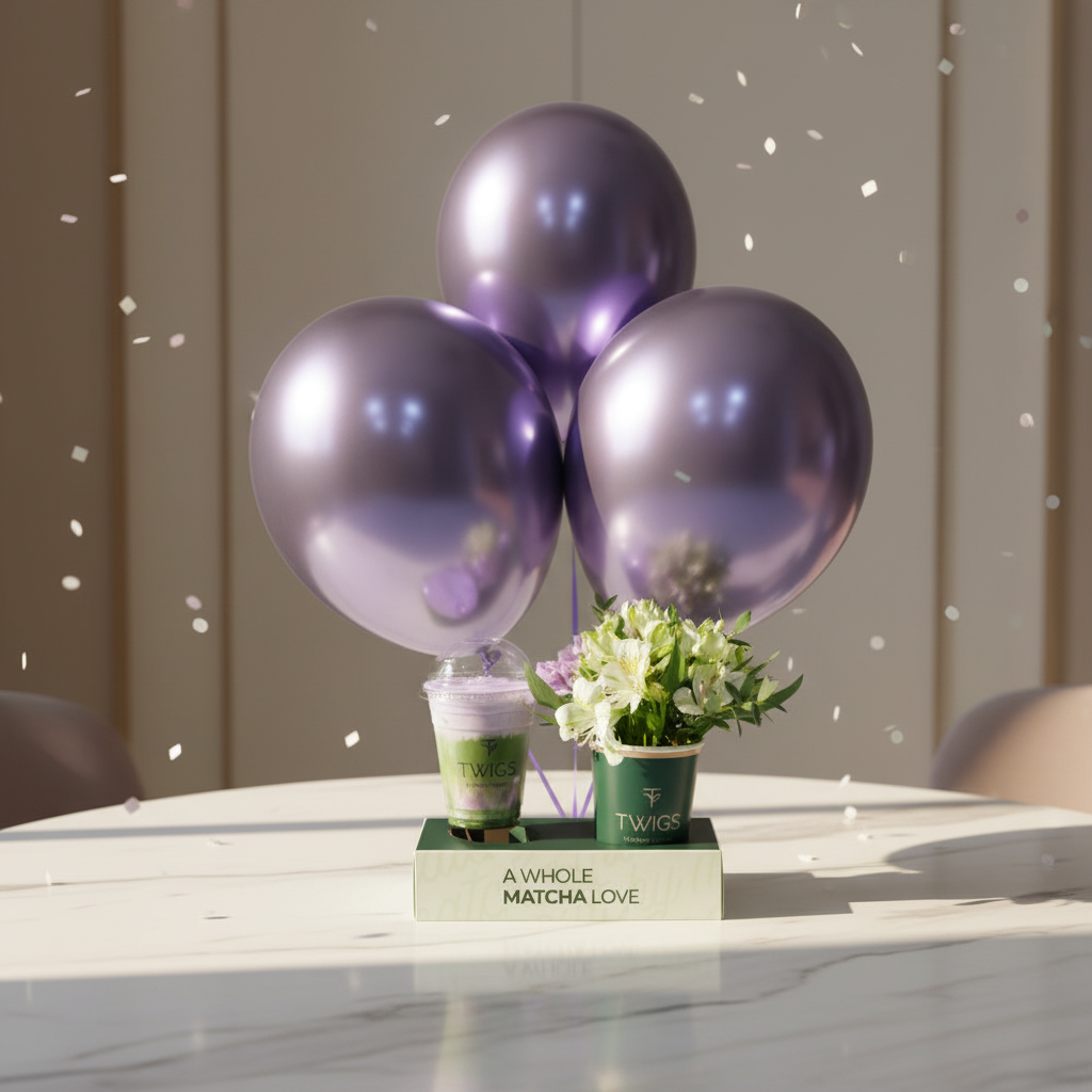 Lavender Matcha Bloom Duo Exact Product on Marble Table