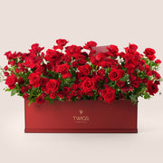 luxury red roses garden box valentine’s day flower delivery uae