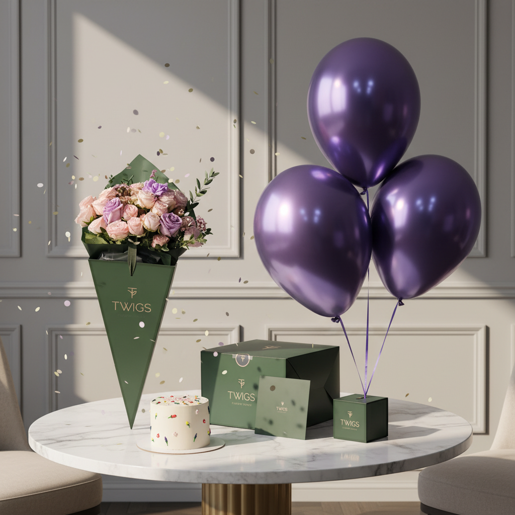 Pastel Purple Birthday Bundle on Table