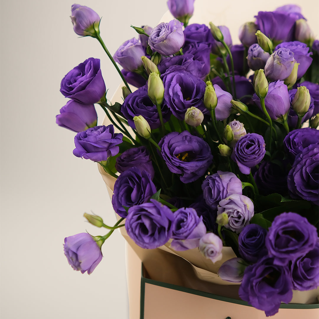 Purple Grace – Bag of Purple Lisianthus Flowers