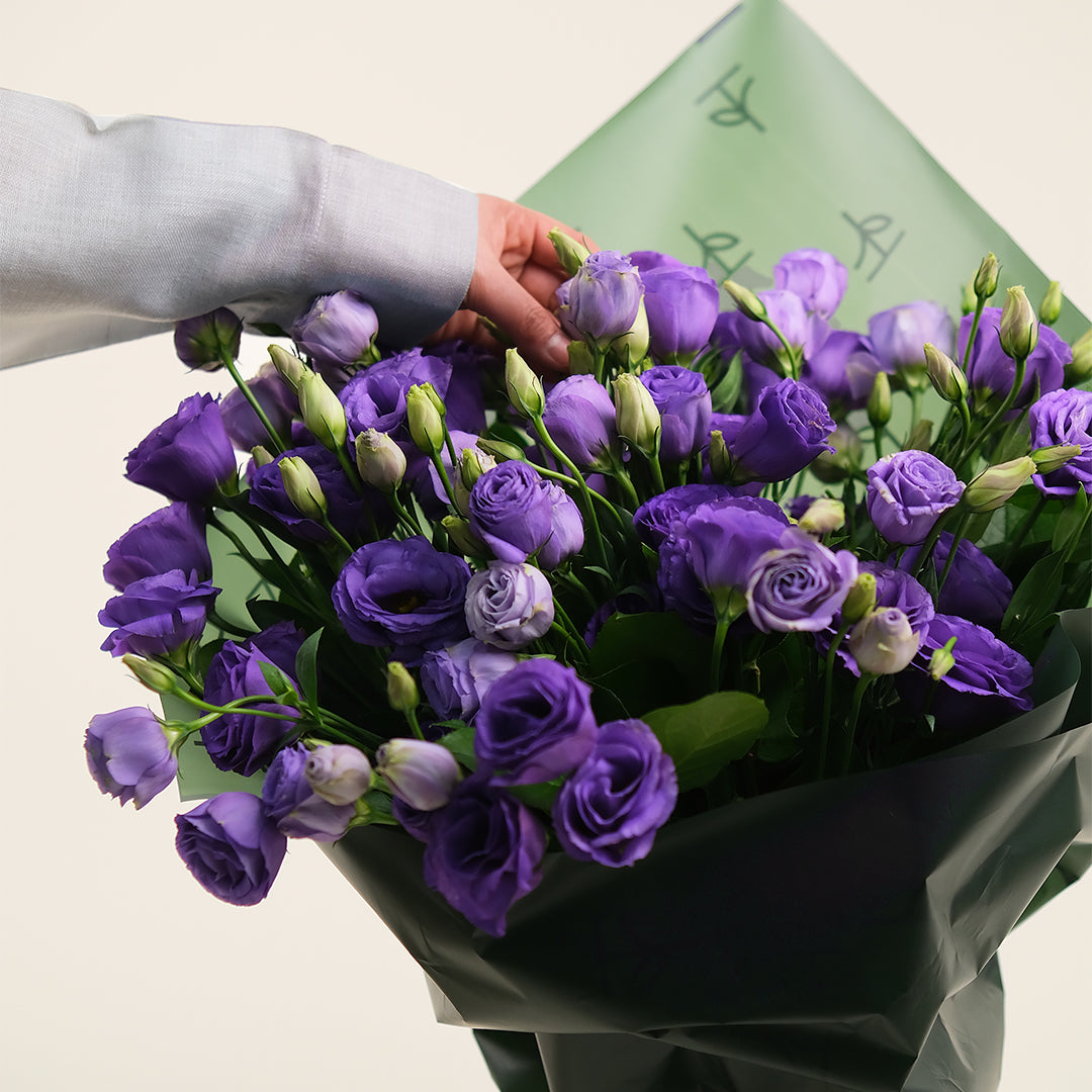 Purple Grace – Bag of Purple Lisianthus Flowers