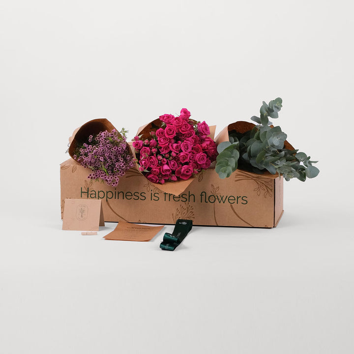 Fuschia Spray Rose Flowers DIY Box DUPLICATE