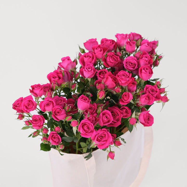 Spray Rose Fuschia Flowers Tote Bag