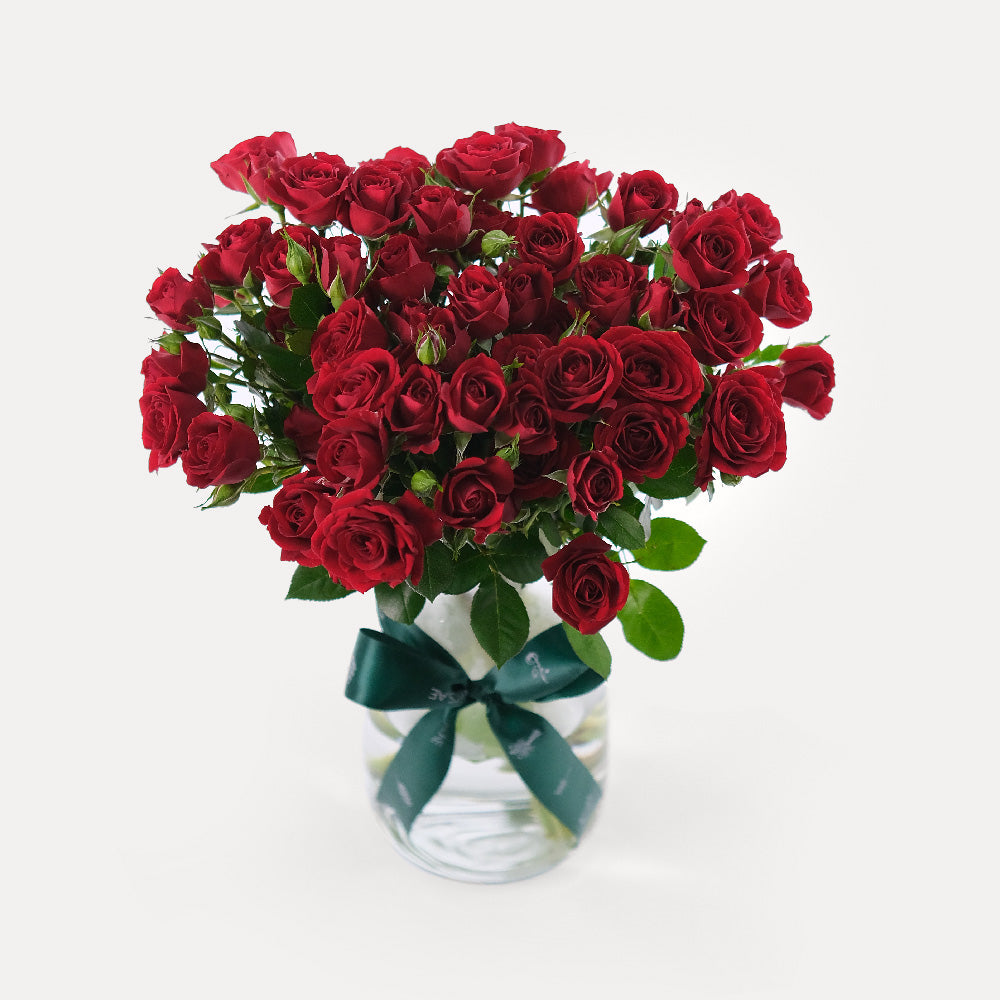 Spray Rose Red Flower Vase