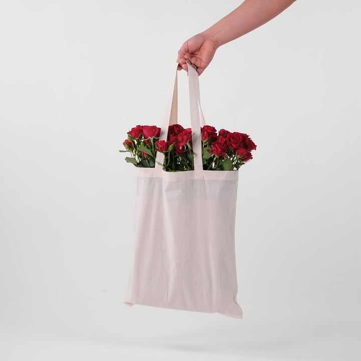 Red Spray Rose Flowers Tote Bag