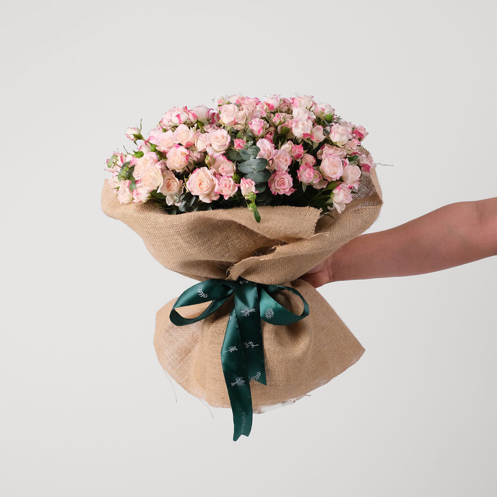 Reflex Spray Rose Flowers Bouquet In A Bag