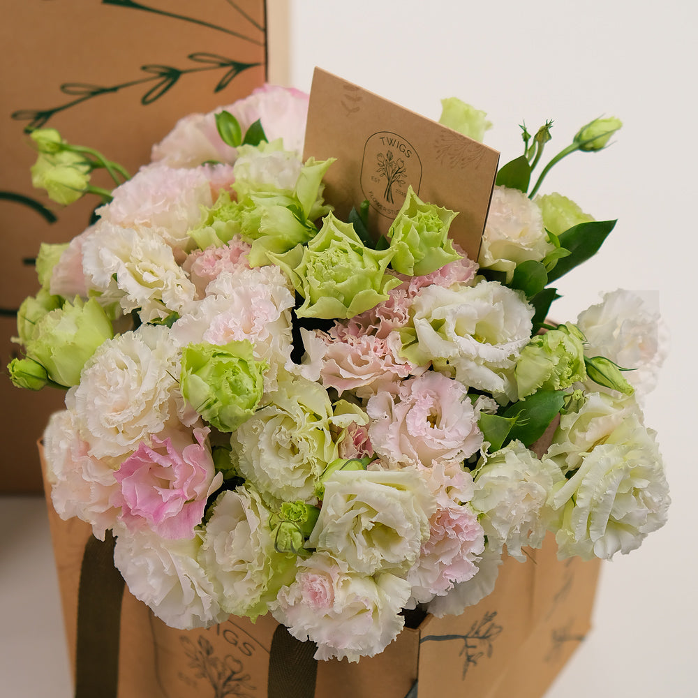 Lisianthus Light Pink Flowers Surprise Box