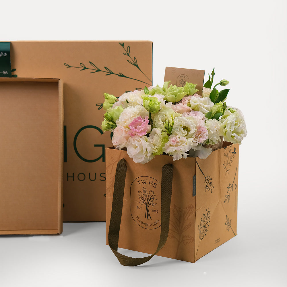 Lisianthus Light Pink Flowers Surprise Box