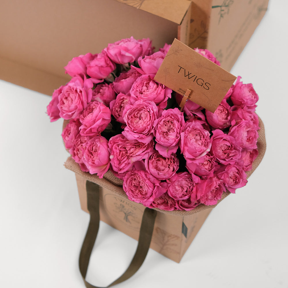 Cerise Pink Flowers Surprise box