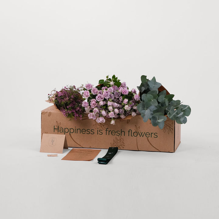 Silver Shadow Spray rose Flowers DIY Box