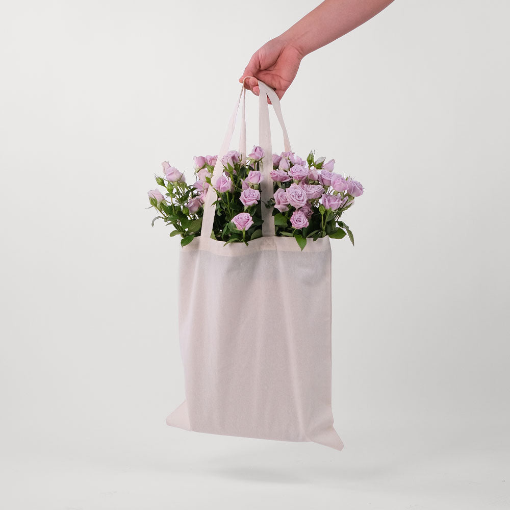 Silver Shadow Spray rose Flowers Tote Bag