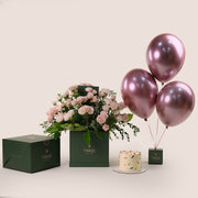 Birthday Bliss Bundle – Roses, Balloons & Cake - The Ultimate Celebration Gift