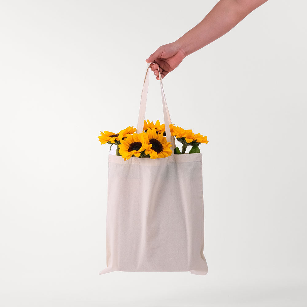 Bag of Sunflowers in a Reusable Canvas Tote – Brighten Their Day with Sunshine and Style