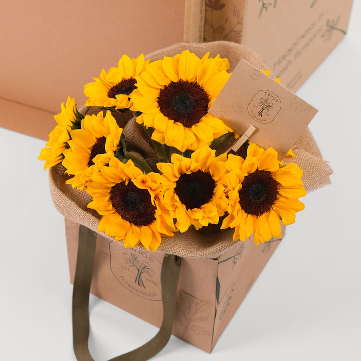 Sunflower Bouquet Surprise Box – Brighten Their Day with Sunshine