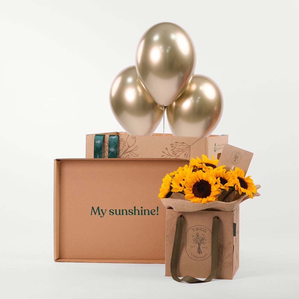 Sunflower Bouquet Surprise Box – Brighten Their Day with Sunshine