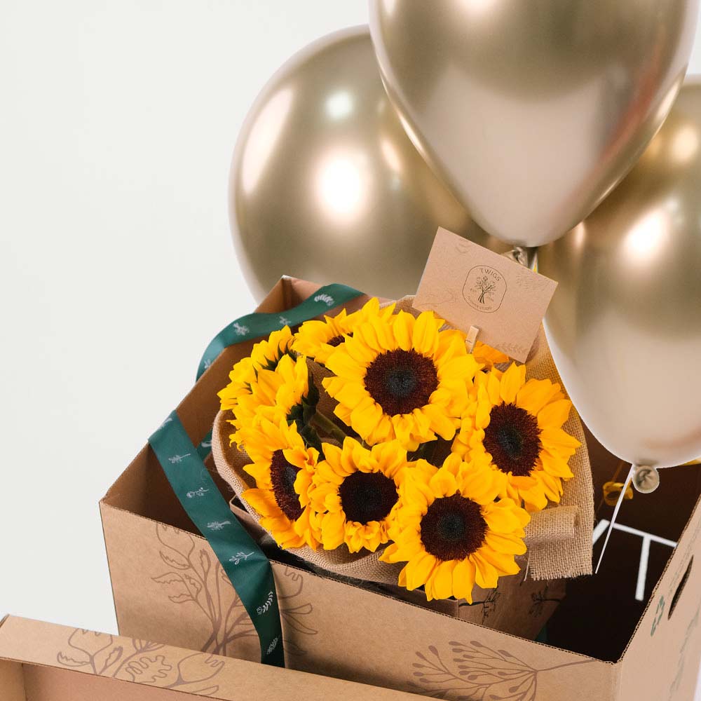 Sunflower Bouquet Surprise Box – Brighten Their Day with Sunshine