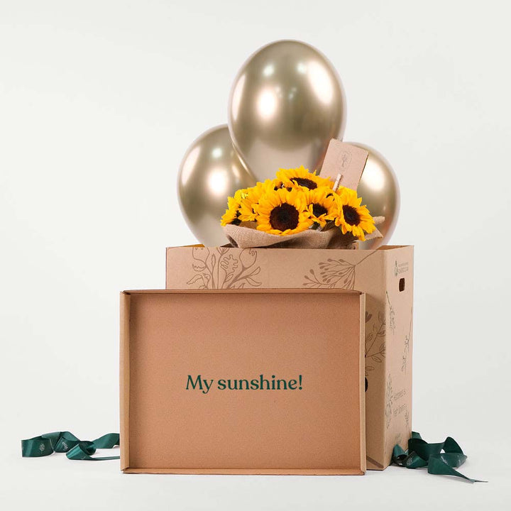 Sunflower Bouquet Surprise Box – Brighten Their Day with Sunshine