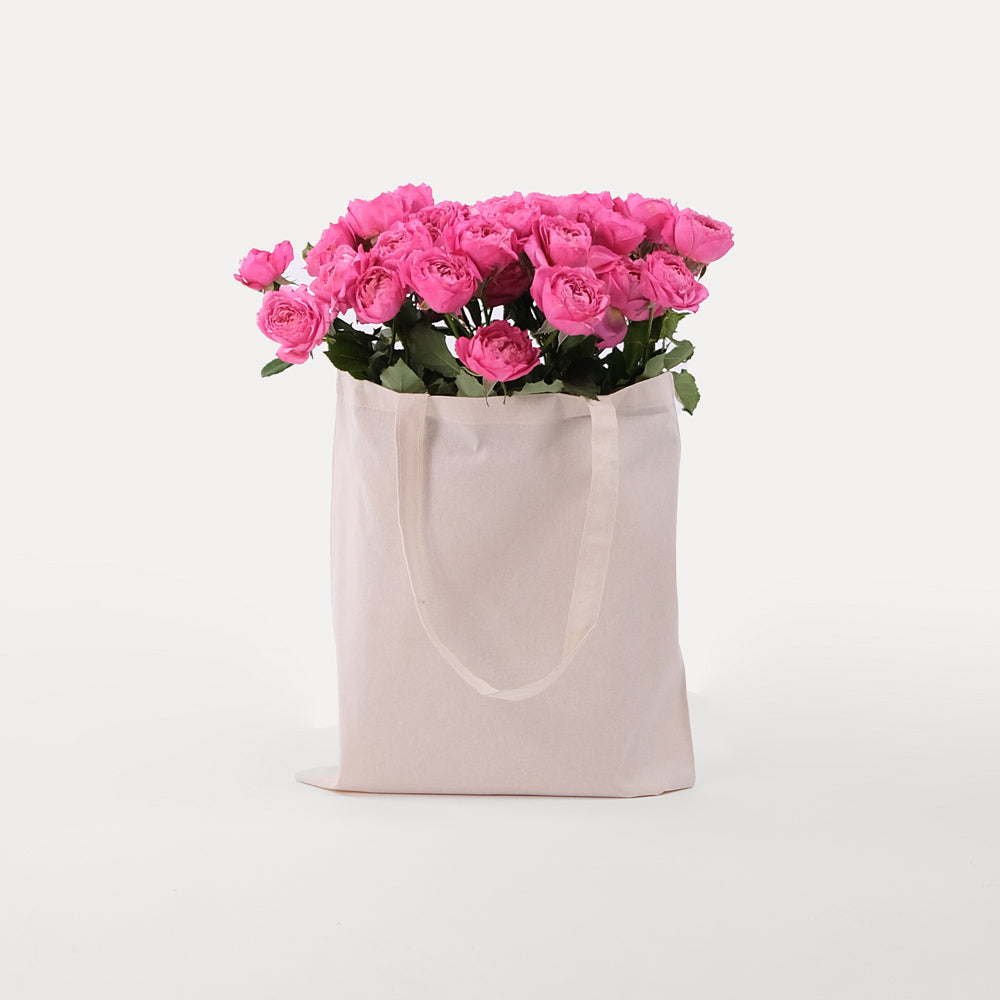 Cerise Pink Flowers Tote Bag