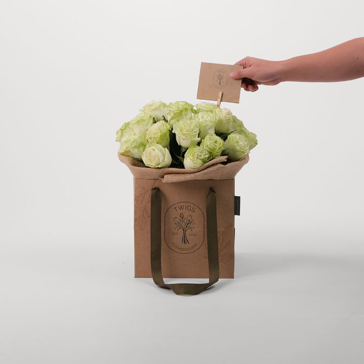Wasabi Special Rose Bouquet In A Bag