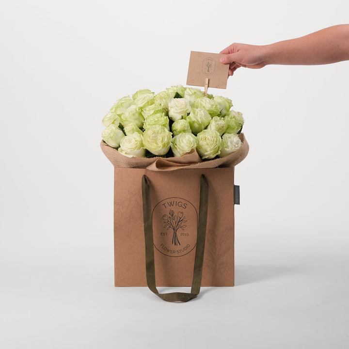 Wasabi Special Rose Bouquet In A Bag