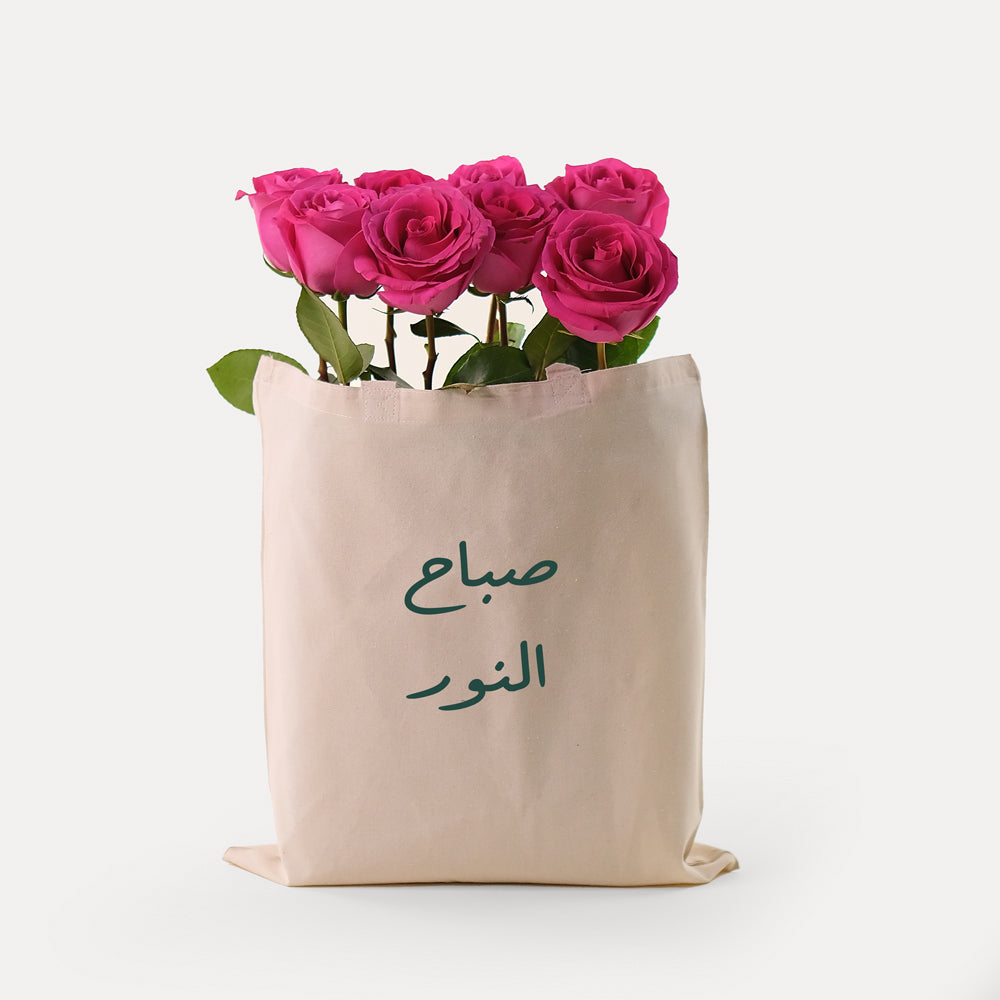 Special pink roses tote bag